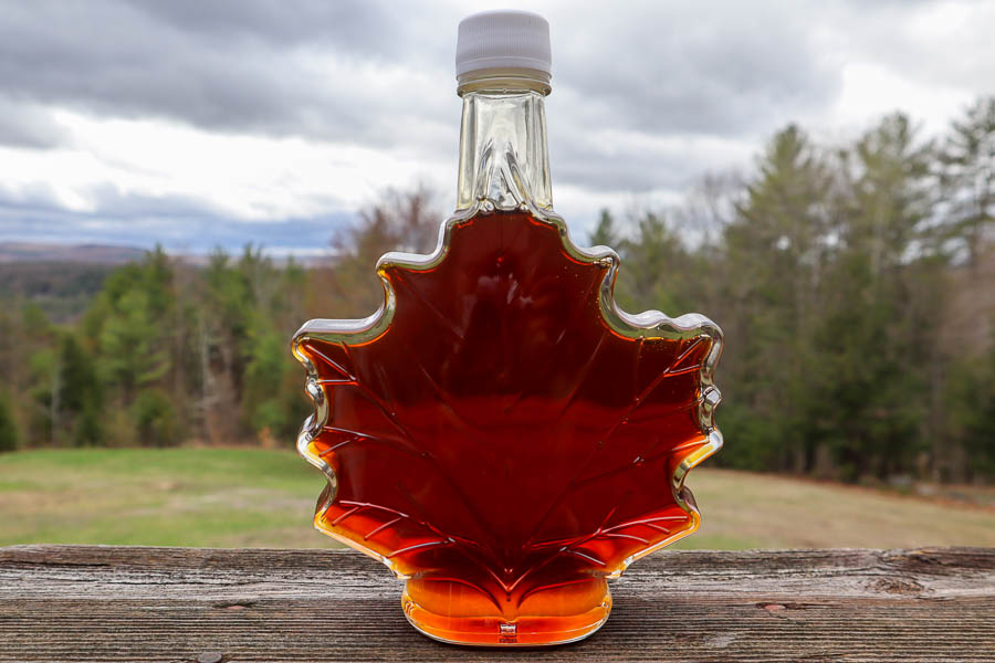 Spicebush-infused maple syrup